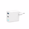 Зарядний пристрій Gembird 1хUSB-A (QC3.0 18W) + 1xType-C (PD 65W) white (TA-UC-PDQC65L-W-01) - Image 1