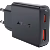 Зарядний пристрій Acefast 2xUSB 30W (USB-C+USB-A) Gan A69 ultra-thin Fast Charger Black (6974316282709) - Image 1