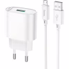 Зарядное устройство HOCO C109A Fighter USB QC3.0 + cable Micro 5P White (6931474784827) - Image 1