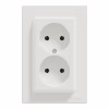 Розетка Schneider Electric ASFORA без заземлення подвійна біла (EPH9700121) - Image 1