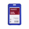 Бейдж Axent вертикальний, PP, 50х85мм, синій (4530-07-A) - Image 1