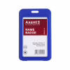 Бейдж Axent вертикальный, PP, 50х85мм, синий (4530-07-A) - Image 1