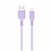 Дата кабель USB 2.0 AM to Lightning 1.0m soft silicone violet ColorWay (CW-CBUL044-PU) - Image 1