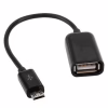 Перехідник OTG USB 2.0 AF to Micro 5P 0.16m Lapara (LA-UAFM-OTG black) - Image 1