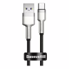 Дата кабель USB 3.1 AM to USB-C 0.25m 6.0A 66W Cafule Series Metal Black Baseus (CAKF000001) - Image 1