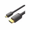 Кабель мультимедійний HDMI M to HDMI micro M 3.0m V2.0 4K 60Hz Vention (AGIBI) - Image 1