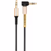 Кабель мультимедійний 3.5mm M to 3.5mm M 1.0m 90° corner Black HOCO (6957531025665) - Image 1