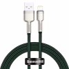 Дата кабель USB 2.0 AM to Lightning 2.0m 2.4A metal green Baseus (CALJK-B06) - Image 1