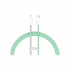 Дата кабель USB-C to Lightning 2.0m 20W green Baseus (CALD000106) - Image 1