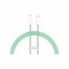 Дата кабель USB-C to Lightning 2.0m 20W green Baseus (CALD000106) - Image 1