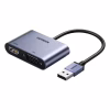 Переходник USB 3.0 to HDMI + VGA CM449 gray Ugreen (20518) - Image 1
