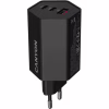 Зарядний пристрій Canyon HEXAGON 65 GaN 65W 2xPD 1xQC EU Black (CND-CHAHEX65B) - Image 1