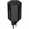 Зарядний пристрій Canyon HEXAGON 65 GaN 65W 2xPD 1xQC EU Black (CND-CHAHEX65B) - Image 1