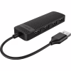 Концентратор Choetech USB 3.1 to 3хUSB 3.0+RJ45(1GB) Ethernet 4in1 (HUB-U02-BK) - Image 1