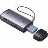 Считыватель флеш-карт Baseus USB to SD/TF gray (WKQX060013) - Image 1