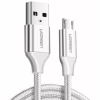 Дата кабель USB 2.0 AM to Micro 5P 1.0m US290 Aluminum Braid White Ugreen (60151) - Image 1