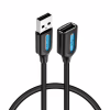 Дата кабель USB 2.0 AM/AF 1.5m black Vention (CBIBG) - Image 1