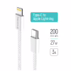 Дата кабель USB-C to Lightning 2.0m PD 27W braided gray ColorWay (CW-CBPDCL068-GR) - Image 1