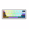Клавиатура Hator Hellyberry HK60 Mechanical Linear RGB USB UA White/Violet (HK60) - Image 1