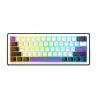 Клавіатура Hator Hellyberry HK60 Mechanical Linear RGB Wireless/Bluetooth/USB UA White/Violet (HK60_wireless) - Image 1