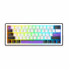 Клавіатура Hator Hellyberry HK60 Mechanical Linear RGB Wireless/Bluetooth/USB UA White/Violet (HK60_wireless) - Image 1