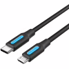 Дата кабель USB-C to Micro 5P 1.5m 10W black VENTION (COVBG) - Image 1