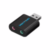 Звуковая плата Vention Audio USB 2х3,5mm jack Metal (VAB-S17-B) - Image 1