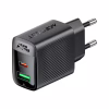Зарядний пристрій Acefast 2xUSB 30W (USB-C+USB-A) Gan A98 Black (6974316283263) - Image 1
