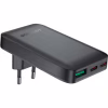 Зарядний пристрій Acefast 3xUSB 65W (2xUSB-C+USB-A) Gan A100 Fast Charger Ultra thin black (6974316283492) - Image 1