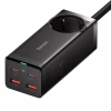 Зарядний пристрій Baseus AC + 2xUSB-C 100W + 2xUSB + cable USB-C to USB-C 100W 1.0m black (PSZM000401) - Image 1
