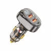 Зарядний пристрій Essager 2xUSB + 1xUSB-C 125W QC3.0/PD3.0 Display Car Charger (ECC2AC-FM12-Z) - Image 1
