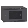 Шафа настінна Ipcom 4U, 600*350, перфорація, RAL9005 (СН-4U-060х035-ДП-9005) - Image 1