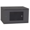 Шкаф настенный Ipcom 4U, 600*350, перфорация, RAL9005 (СН-4U-060х035-ДП-9005) - Image 1
