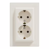 Розетка Schneider Electric ASFORA із заземленням подвійна крем 16А (EPH9900123) - Image 1