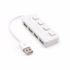 Концентратор Voltronic USB 2.0 to 4xUSB with LED buttons white (YT-H4L-W) - Image 1