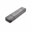 Считыватель флеш-карт Vention USB 3.0 AM/USB-C to SD+TF Gray Dual Drive Letter Aluminum Alloy (CLLH0) - Image 1