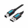 Кабель для принтера USB 2.0 AM/BM 1.5m 480Mbps PVC black Vention (COQBG) - Image 1