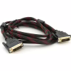 Кабель мультимедійний DVI M to DVI M 3.0m 24+1pin black/red Merlion (YT-DVI(M)/(M)NY/RD-3.0m) - Image 1