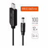 Кабель питания USB to DC 5.5x2.5mm 12V 1.0m black ColorWay (CW-CBUD067-BK) - Image 1