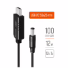 Кабель питания USB to DC 5.5x2.5mm 12V 1.0m black ColorWay (CW-CBUD067-BK) - Image 1