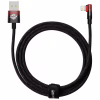 Дата кабель USB 2.0 AM to Lightning 2.0m 2.4A 90° corner black/red Baseus (CAVP000120) - Image 1