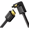 Кабель мультимедійний HDMI M to HDMI M 1.0m 90° corner HD103 black Ugreen (10172) - Image 1