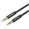 Кабель мультимедийный 3.5mm M to 3.5mm M 1.0m fabric black Vention (BAGBF) - Image 1
