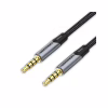 Кабель мультимедійний 3.5mm M to 3.5mm M 1.0m (4pin) gray Vention (BAQHF) - Image 1