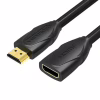 Кабель мультимедійний HDMI M to HDMI F 0.5m 4K60Hz black Vention (VAA-B06-B050) - Image 1