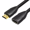 Кабель мультимедійний HDMI M to HDMI F 1.0m 4K60Hz black Vention (VAA-B06-B100) - Image 1