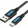 Дата кабель USB 2.0 AM to USB-C 1.5m 3A black Vention (COKBG) - Image 1