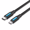 Дата кабель USB-C to Micro 5P 1.5m 2A black Vention (COVBG) - Image 1