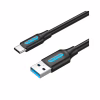 Дата кабель USB 3.0 AM to USB-C 1.5m black Vention (COZBG) - Image 1