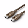Дата кабель USB-C to USB-C 1.0m 3A aluminum gold Vention (TRDJF) - Image 1